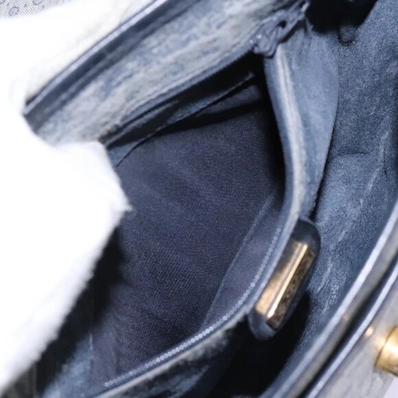 GUCCI Micro GG Supreme Shoulder Bag PVC Navy Gold - Picture 12 of 16